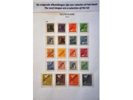 with exception of Währungsgeschädigte minisheet complete used collection (black overprints *, red overprints signed Schlegel)