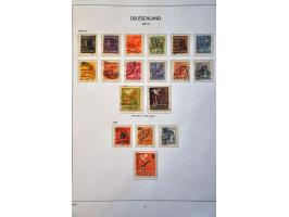 with exception of Währungsgeschädigte minisheet complete used collection (black overprints *, red overprints signed Schlegel)
