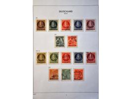 with exception of Währungsgeschädigte minisheet complete used collection (black overprints *, red overprints signed Schlegel)