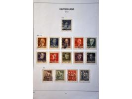 with exception of Währungsgeschädigte minisheet complete used collection (black overprints *, red overprints signed Schlegel)