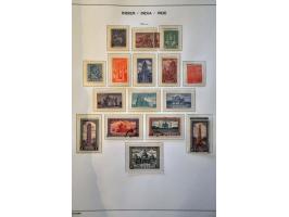 collection 1947-1997 */** with better sets (Ghandi SG 305-308 *, SG 1603-1606 birds **) in Schaubek album and envelope