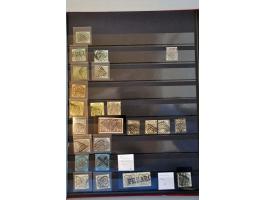 collection with better stamps including signed and forgeries in stockbook