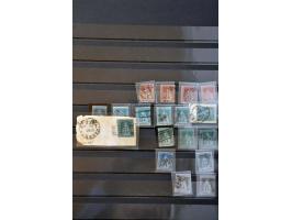 collection with better stamps including signed and forgeries in stockbook