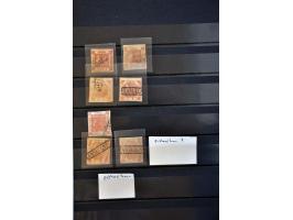 collection with better stamps including signed and forgeries in stockbook