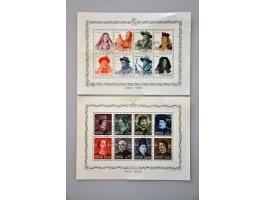 collection 1945-1969 used including miniature sheets in Schaubek album 