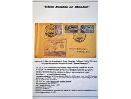 First Flights collection 1928-1931 (approx. 75 ex.) including foreign destinations (Surinam, Guyana) etc. in 2 ring binders