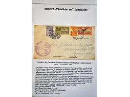 First Flights collection 1928-1931 (approx. 75 ex.) including foreign destinations (Surinam, Guyana) etc. in 2 ring binders