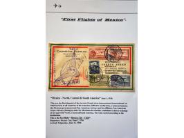 First Flights collection 1928-1931 (approx. 75 ex.) including foreign destinations (Surinam, Guyana) etc. in 2 ring binders