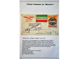 First Flights collection 1928-1931 (approx. 75 ex.) including foreign destinations (Surinam, Guyana) etc. in 2 ring binders
