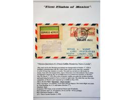 First Flights collection 1928-1931 (approx. 75 ex.) including foreign destinations (Surinam, Guyana) etc. in 2 ring binders
