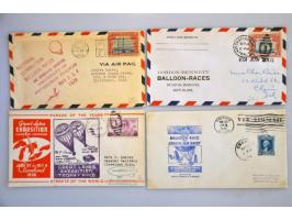 Balloon Post, collection of about 160 covers/cards with better items from a.o. Poland, Switzerland and USA in 2 albums