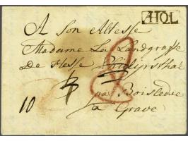 Oostenrijkse Successieoorlog 1740-1748, AHOL (Armee Hollandaise) in kastje, pracht afdruk op gedesinfecteerde brief Camp de V