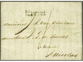 ZÉLANDE/ PAR GAND (van der Linden 3024) grensstempel op frisse brief Flessingue 24 March 1807 naar St. Nicolas, port 4 St.