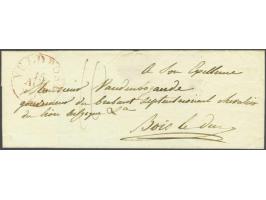 VELDPOST 2 15 AUG vrijwel pracht afdruk op ongedateerde omslag naar Bois le Duc (1831), port 10 cent
