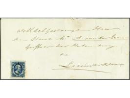 Heerenveen A (Ey 75) mooi en volledig op 5 cent donkerblauw plaat III op briefomslag van Oldebercoop (langstempel achterzijde