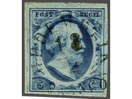 Medemblik A (Ey 150) op 5 cent blauw plaat III, pracht ex.