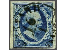 Sittard A (Ey 250) op 5 cent diepdonkerblauw plaat I pos. 64, pracht ex.