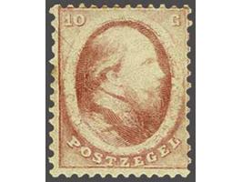 10 cent rood, pracht ex. met volle originele bruine gom (uiterst miniem getint tandje links), cat.w. 550