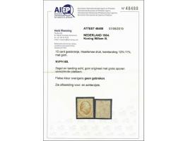 15 cent oranje Haarlemse druk, pracht ex. in iets fletse kleur met certificaat Vleeming 2019, cat.w. 2250