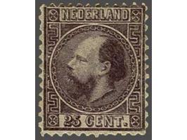 25 cent donkerviolet type II tanding 13¾ x 11¾, vrijwel pracht ex. met originele gom en grote plakkerrest, cat.w. 3300