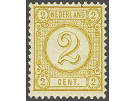 2 cent okergeel tanding 12½ x 12 grote gaten, cat.w. 400