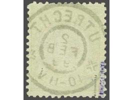 5 gulden bronsgroen en roodbruin met luxe grootrondstempel Utrecht, pracht ex. gesigneerd Hammerschmidt en Pfenninger en met 