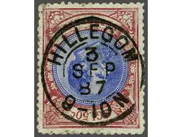 Hillegom volledig op Willem III 2½ gulden, vrijwel pracht ex.