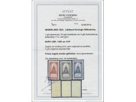 1 t/m 5 gulden met certificaat Vleeming 2014 (nr. 131 origineel papierpuntje), cat.w. 1160