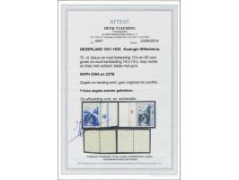 Fotomontage 70 en 80 cent met velrand met certificaat Vleeming 2014, cat.w. 575