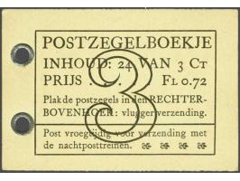 Boekje fl. 0,72 met 24 zegels nr. 175B met tekst Post vroegtijdig voor verzending met de nachtposttreinen, pracht ex., cat.w.