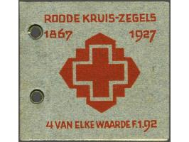 Rode Kruis boekje van fl. 1,92 met ringetjes links, vrijwel pracht ex. (zegels iets getint), cat.w. 800