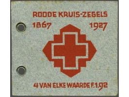 Rode Kruis boekje van fl. 1,92 met ringetjes links, vrijwel pracht ex. (enkele zegels roestplekjes en 3 cent op perforatie lo
