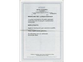 Meeuwen 15 en 25 gulden beide met hoevelrand (LP13 origineel deukje in gom) met certificaat Vleeming 2015, cat.w. 600