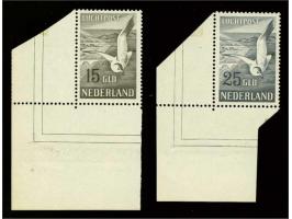 Meeuwen 15 en 25 gulden beide met hoekvelrand met certificaat Muis 2006, cat.w. 600
