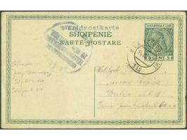 postcard Skanderbeg 5 qint green used by an Austrian soldier (straight line marking Feldpostkarte) from K.u.K. Feldpostamt 31