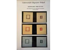 Fieldpost. Karl 1 heller - 10 kronen, imperforated proofs in the chosen colours on normal paper, one set with only frame and 