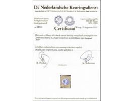 Hangend Haar 2½ gulden oranjebruin en lichtblauw met certificaat NKD 2017, cat.w. 725 