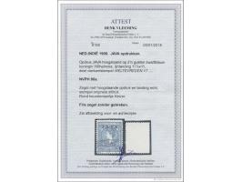 Java 2½ gulden zwartblauw met variëteit opdruk hoogstaand, pracht ex. gesigneerd Keiser en met certificaat Vleeming 2018, cat
