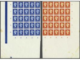 Hartz 15 en 20 cent in ongetande veldeeltjes van 25 stuks (beide één ex. bruin vlekje), PC 310/311, cat.w. 1000