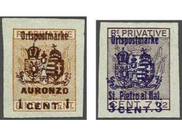 Fieldpost Italy. Non issued imperforated local post, complete set of 72, very fine without gum (as issued), cat.v. 1100