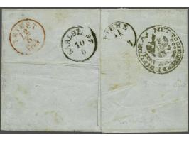 Forerunner. Austrian Coat of Arms 9 Kreuzer 1850 tied with black two line date stamp 'BROOD 7. JUN' on 1856 entire letter fro