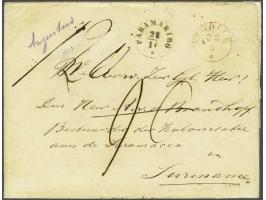Incoming Mail. Briefomslag met complete inhoud van Zwolle 23-8-1848 naar Etablissement Groningen met rondstempel Zwolle 23-8,