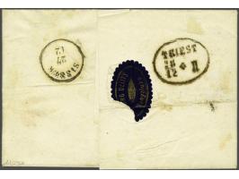 Forerunner. Austrian Coat of Arms 5 Kreuzer perforation 9½ on entire letter from Banja Luka 24-12-1868 to Triest, forwarded i