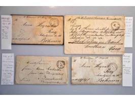 Forerunner. Group of 21 unfranked items dating from the Austrian invasion in 1878-1879 including various Fieldpost markings, 