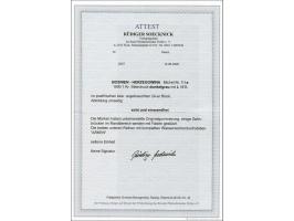 Coat of Arms 1 kreuzer dark grey lithographic printing perforated 11½ in block of 24 in which 18 stamps unmounted mint, the 2