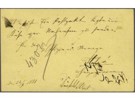 Coat of Arms 10 kreuzer blue lithographic printing on registered postal card Ferchenbauer no.1 from Stolac 24-9-1888 to Vienn