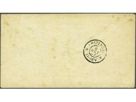 Coat of Arms 15 kreuzer brown typographic printing on registered envelope Ferchenbauer no. 1 from Bilek 4-10-1897 to Amsterda