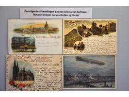 300 ex. oude en zeer oude w.b. litho kaarten in doosje