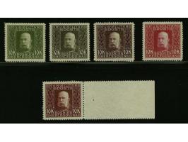 Franz Joseph 10 kronen. 5 perforated colourproofs in gray brown, brown lilac, olive green, carmine and wine red (with sheet m