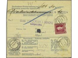 Karl 60 heller lilac red on postal order for money on delivery from Banja Luka 26-8-1918 to Bihac, very fine